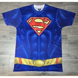 Superman T Shirt Mens‎ M Medium Blue DC Comics Superhero